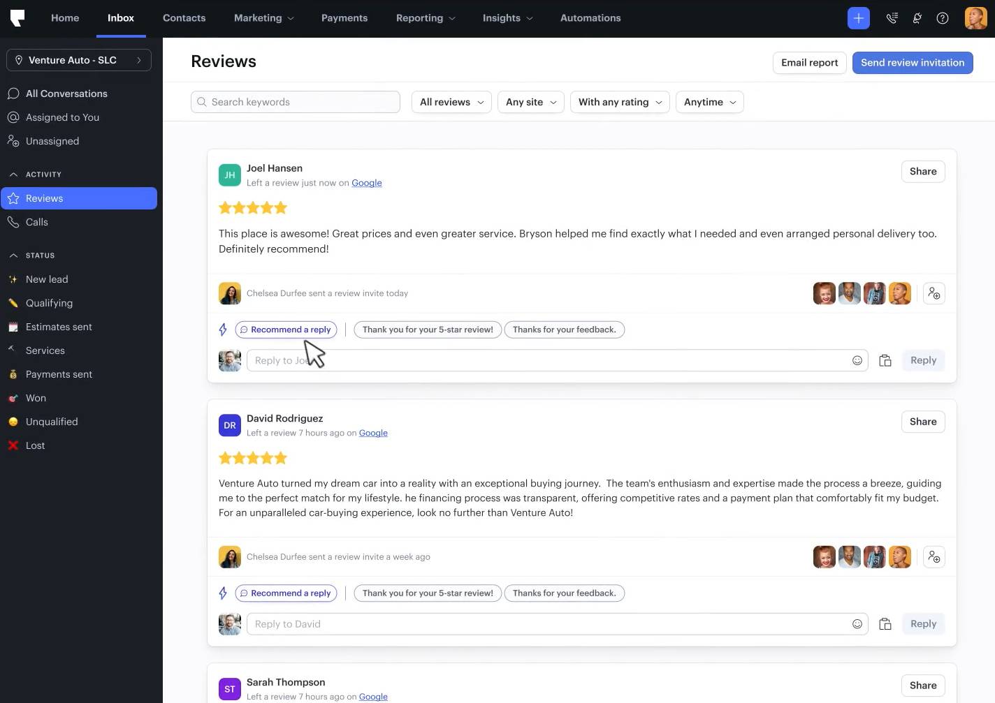 reputation management software podium reviews