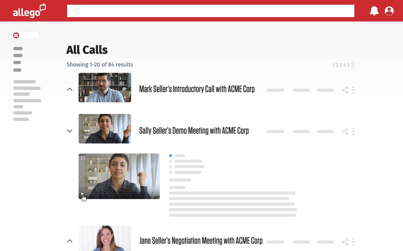 sales onboarding Allego Conversation Intelligence