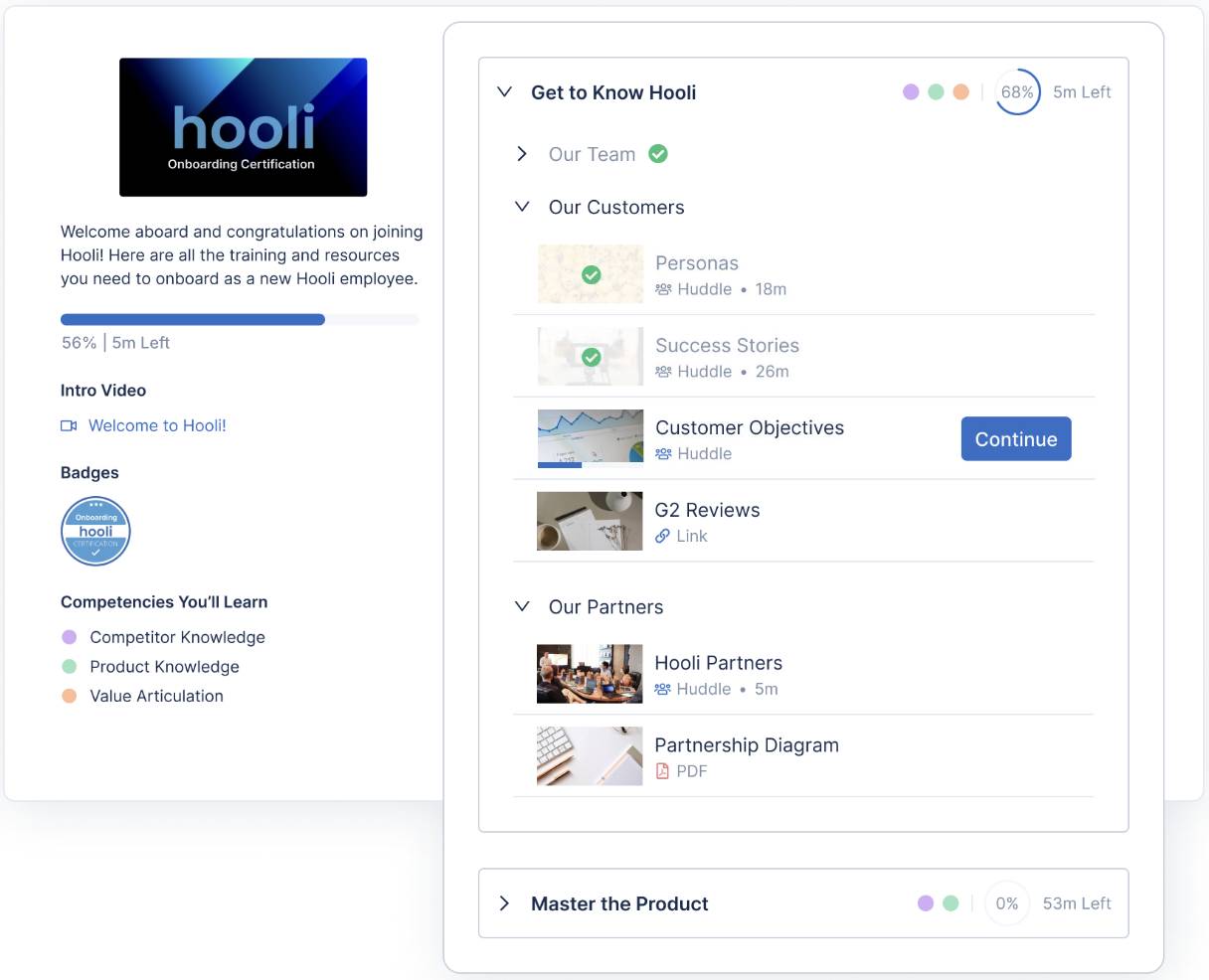 sales onboarding SalesHood