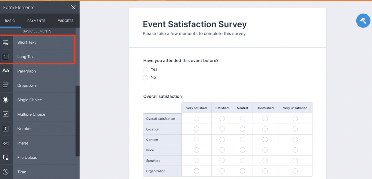 survey management software Jotform