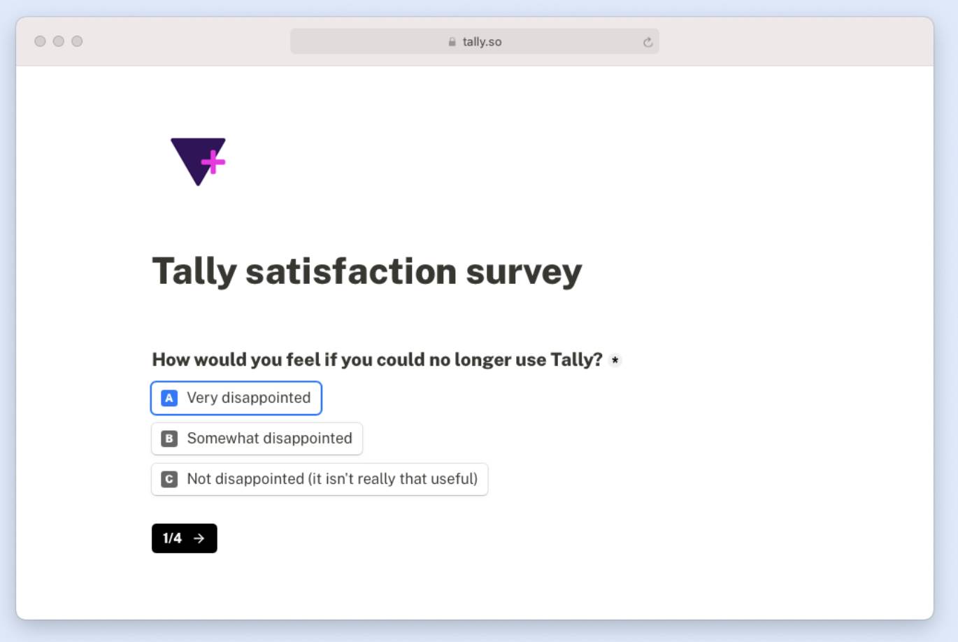  survey management software tally.so survey