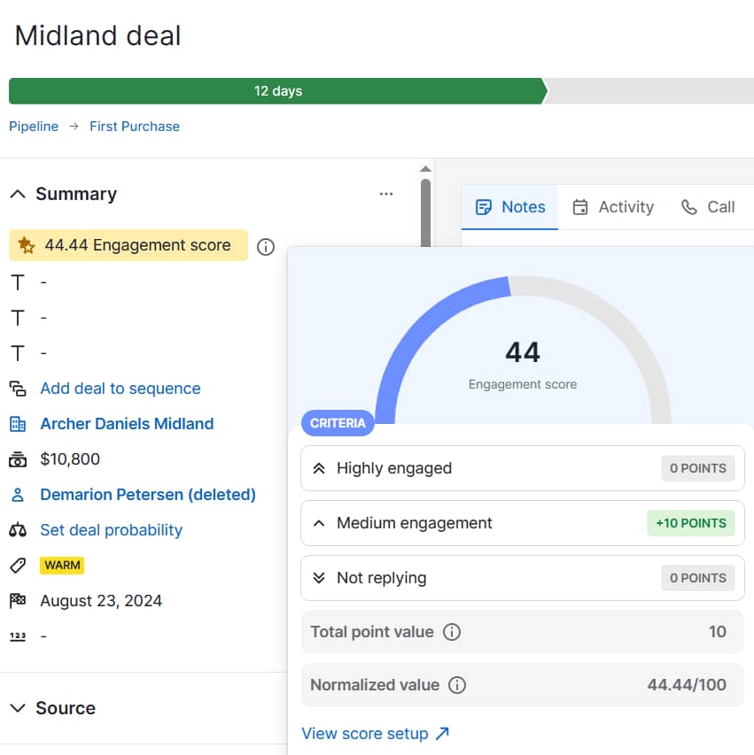 what is prospecting Pipedrive lead scoring